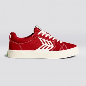 CATIBA PRO Cariuma Low Top Canvas Skate Vegan Mujer Rojas | GA9165084