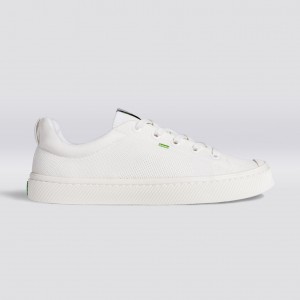 IBI Cariuma Low Top Bamboo Weave Knit Vegan Hombre Off-White | WZ0294561