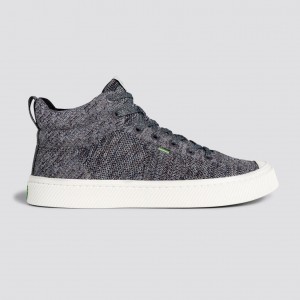 IBI HIGH Cariuma High Top Bamboo Weave Knit Vegan Hombre Gris | KV3461827