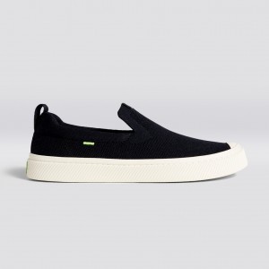 IBI Slip-On Cariuma Low Top Bamboo Weave Knit Vegan Hombre Negras | OS4501763