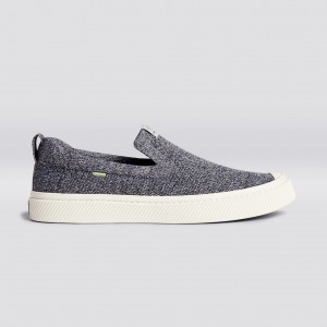 IBI Slip-On Cariuma Low Top Bamboo Weave Knit Vegan Mujer Gris | DE2854916