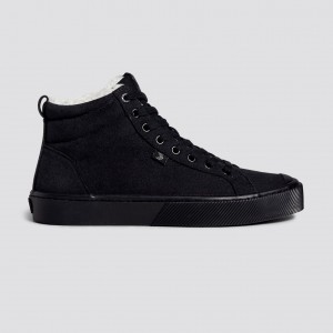 OCA HIGH Cariuma High Top Suede Vegan Hombre Negras | QL1523670