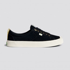 OCA LOW Cariuma Low Top Suede Hombre Negras | DO3741086