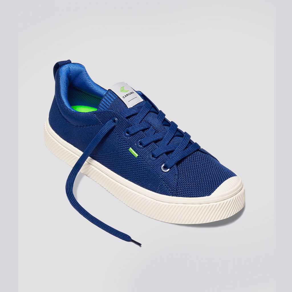 IBI Cariuma Low Top Bamboo Weave Knit Mujer Azules | AL1258796