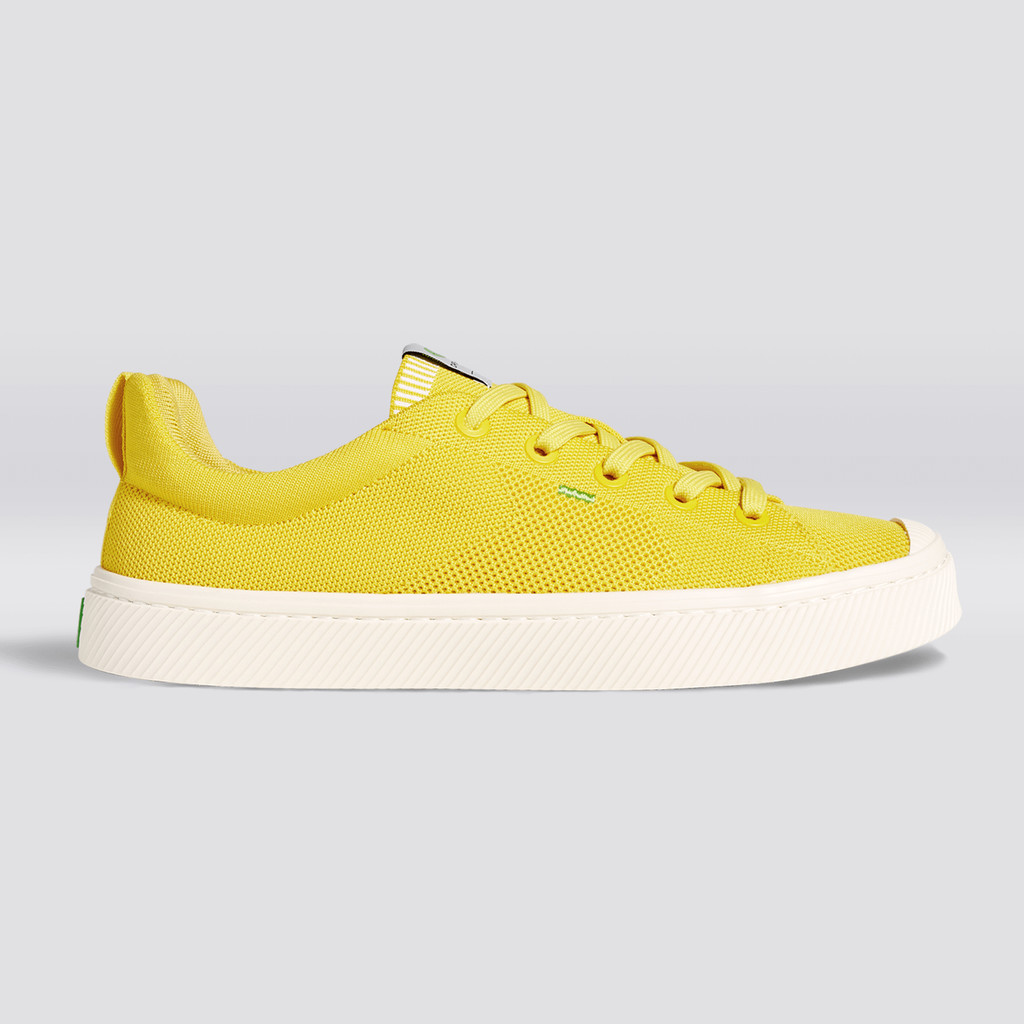 IBI Cariuma Low Top Bamboo Weave Knit Vegan Mujer Amarillo | CT0681274