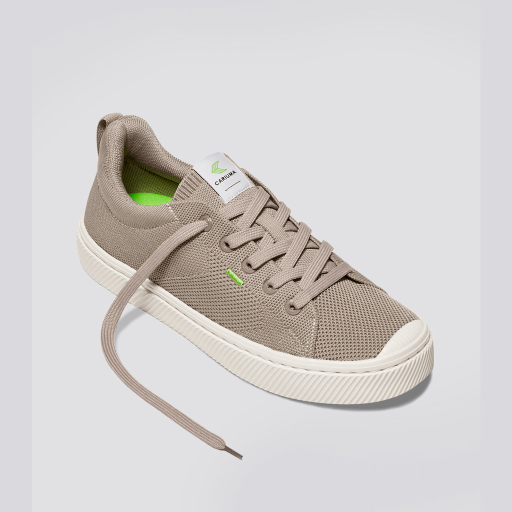 IBI Cariuma Low Top Bamboo Weave Knit Vegan Mujer Beige | PR8476312