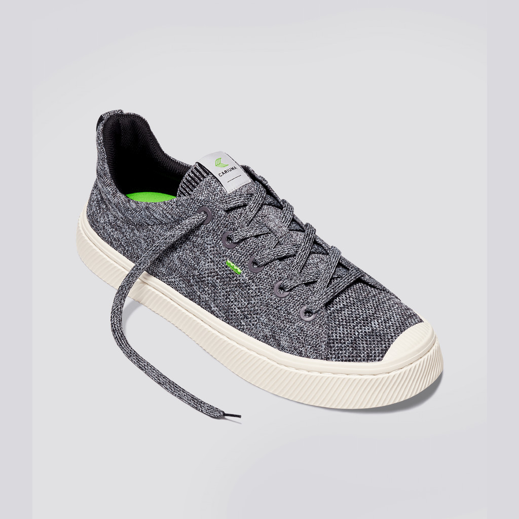 IBI Cariuma Low Top Bamboo Weave Knit Vegan Hombre Gris | QM8567309