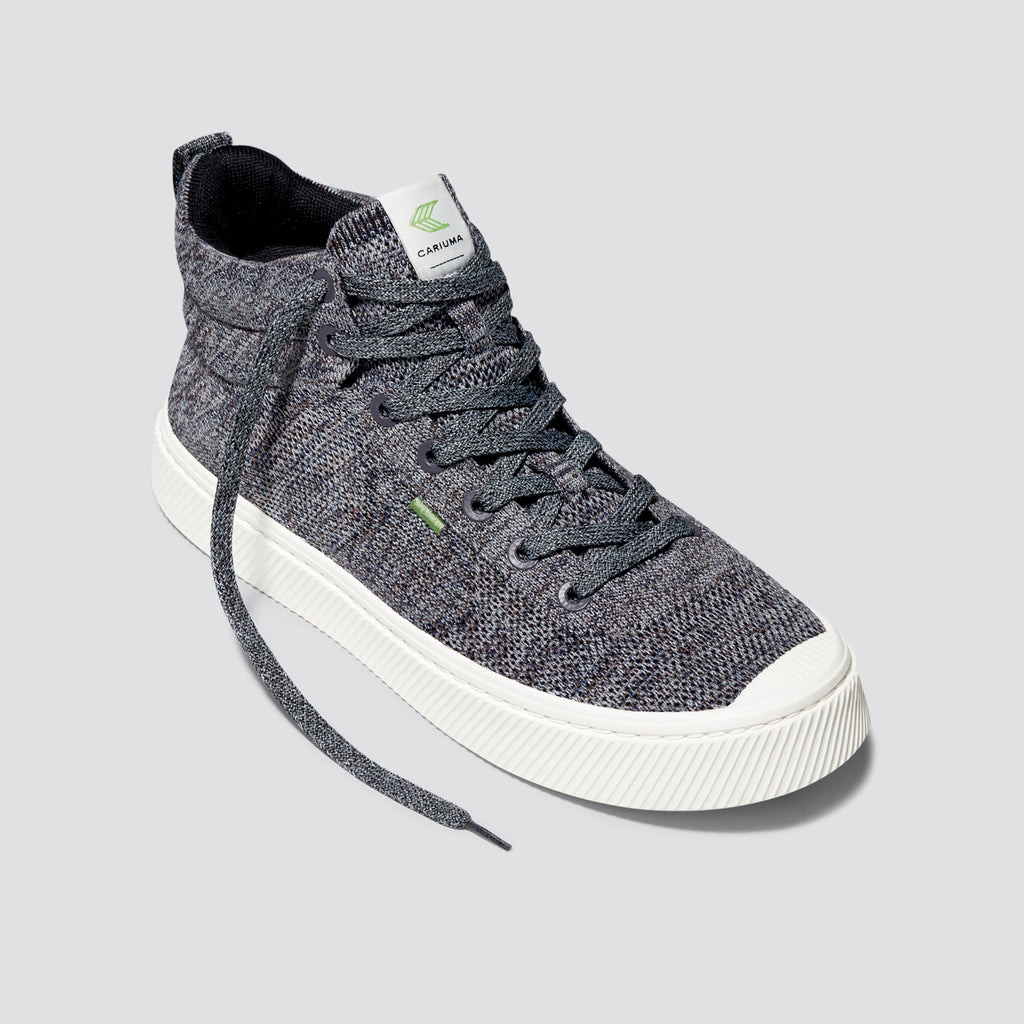 IBI HIGH Cariuma High Top Bamboo Weave Knit Vegan Mujer Gris | JT4058369