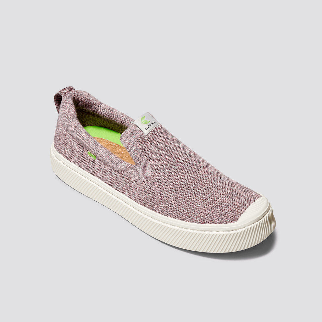 IBI Slip-On Cariuma Low Top Bamboo Weave Knit Vegan Hombre Stone Blush | XO7523841