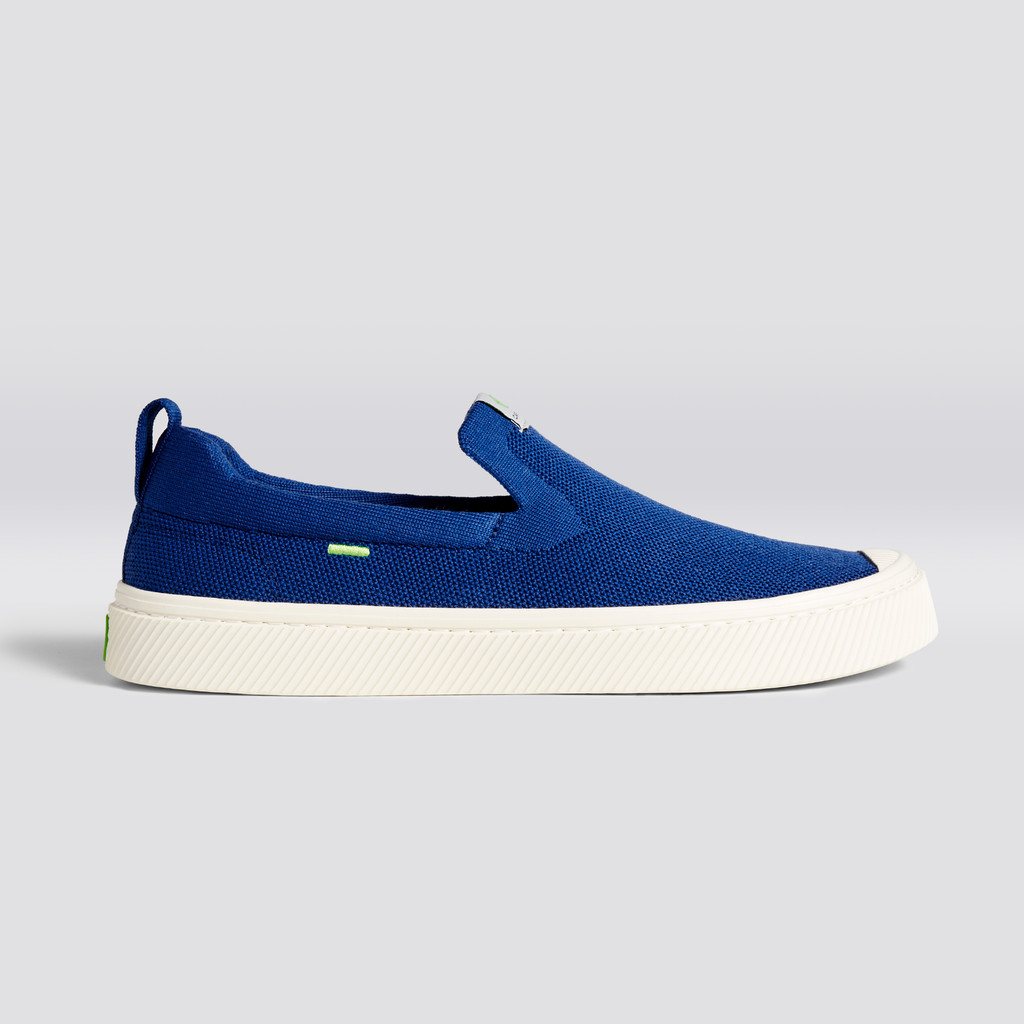 IBI Slip-On Cariuma Low Top Bamboo Weave Knit Vegan Mujer Azules | XU9826517