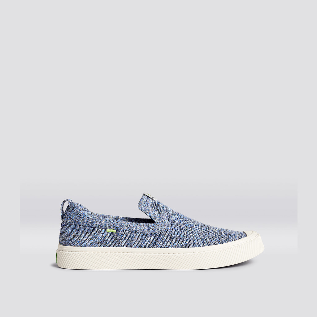 IBI Slip-On Cariuma Low Top Bamboo Weave Knit Vegan Mujer Azules | PK7645089