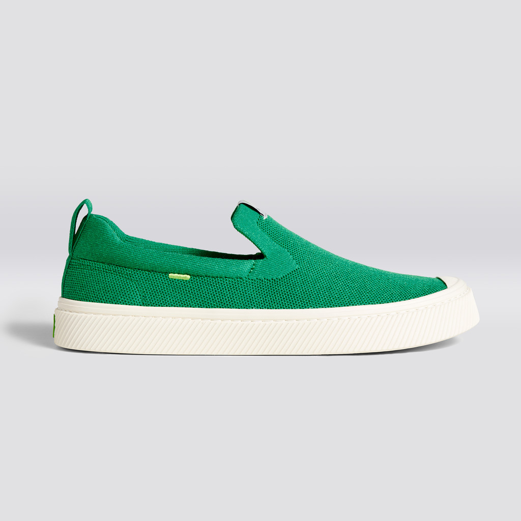 IBI Slip-On Cariuma Low Top Bamboo Weave Knit Vegan Mujer Verde | NA5146978