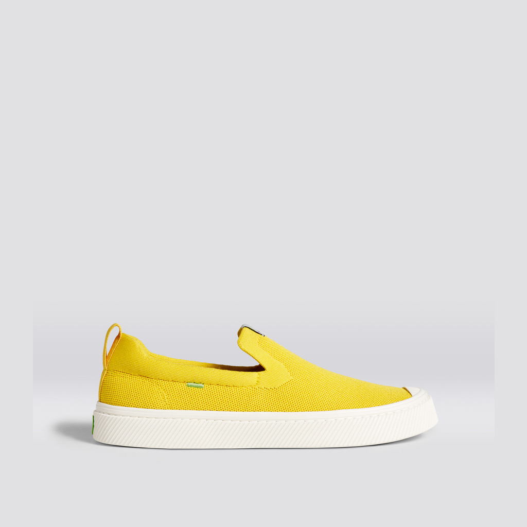 IBI Slip-On Cariuma Low Top Bamboo Weave Knit Vegan Mujer Amarillo | NF2465738