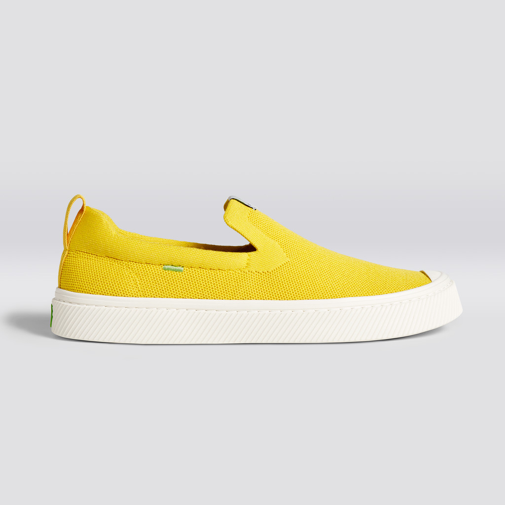 IBI Slip-On Cariuma Low Top Bamboo Weave Knit Vegan Mujer Amarillo | NF2465738