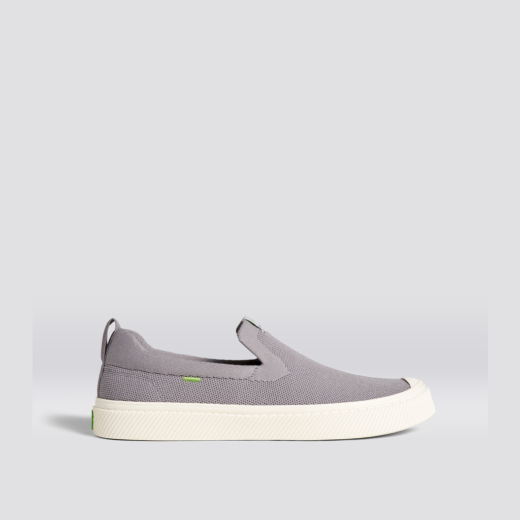 IBI Slip-On Cariuma Low Top Bamboo Weave Knit Vegan Mujer Gris Claro | VT9854361