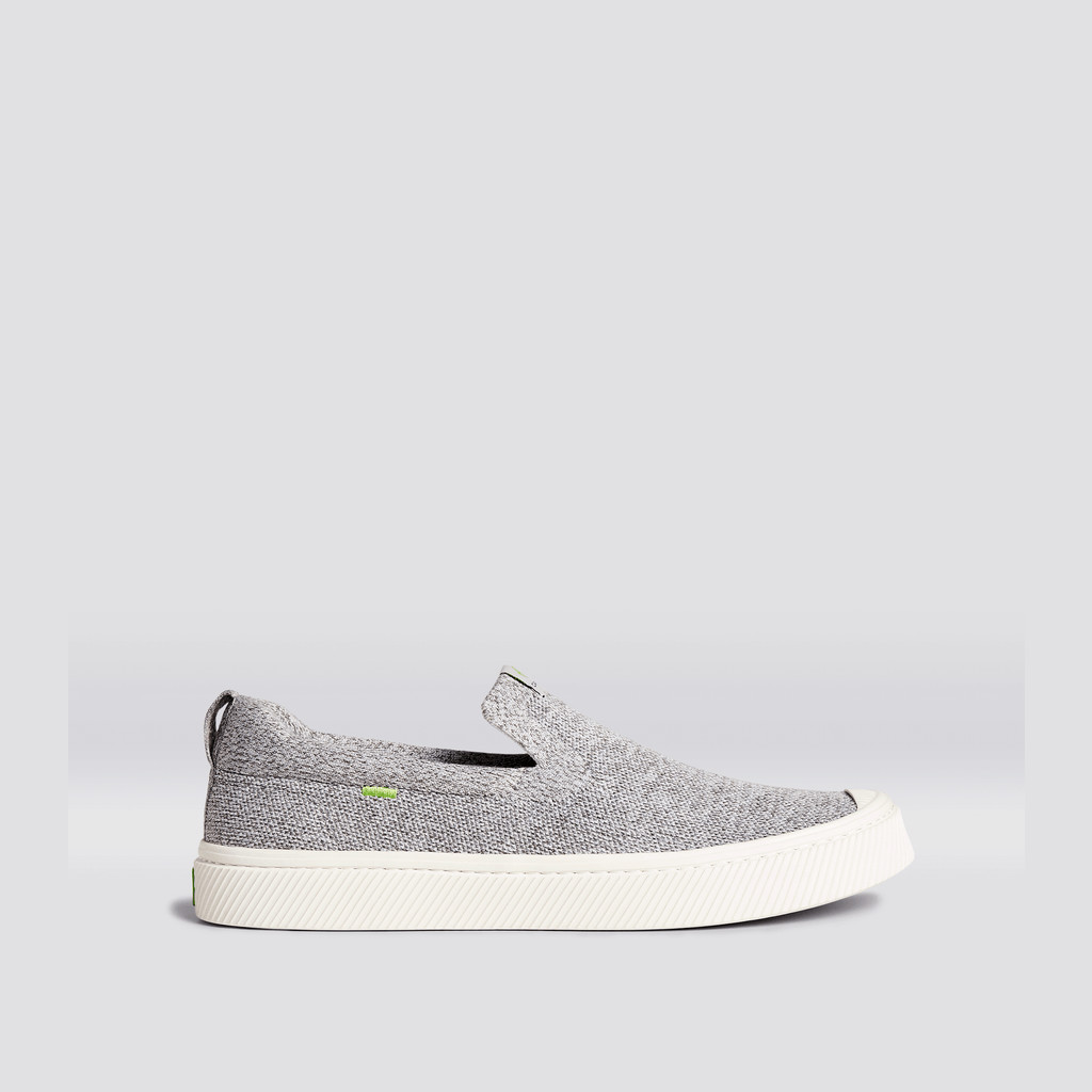 IBI Slip-On Cariuma Low Top Bamboo Weave Knit Vegan Mujer Gris Claro | XG8965013