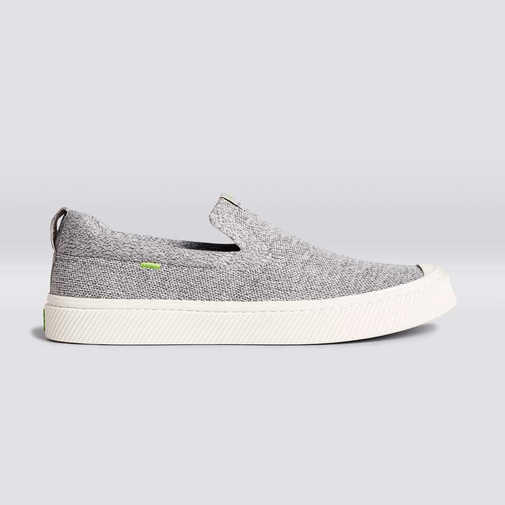 IBI Slip-On Cariuma Low Top Bamboo Weave Knit Vegan Mujer Gris Claro | XG8965013