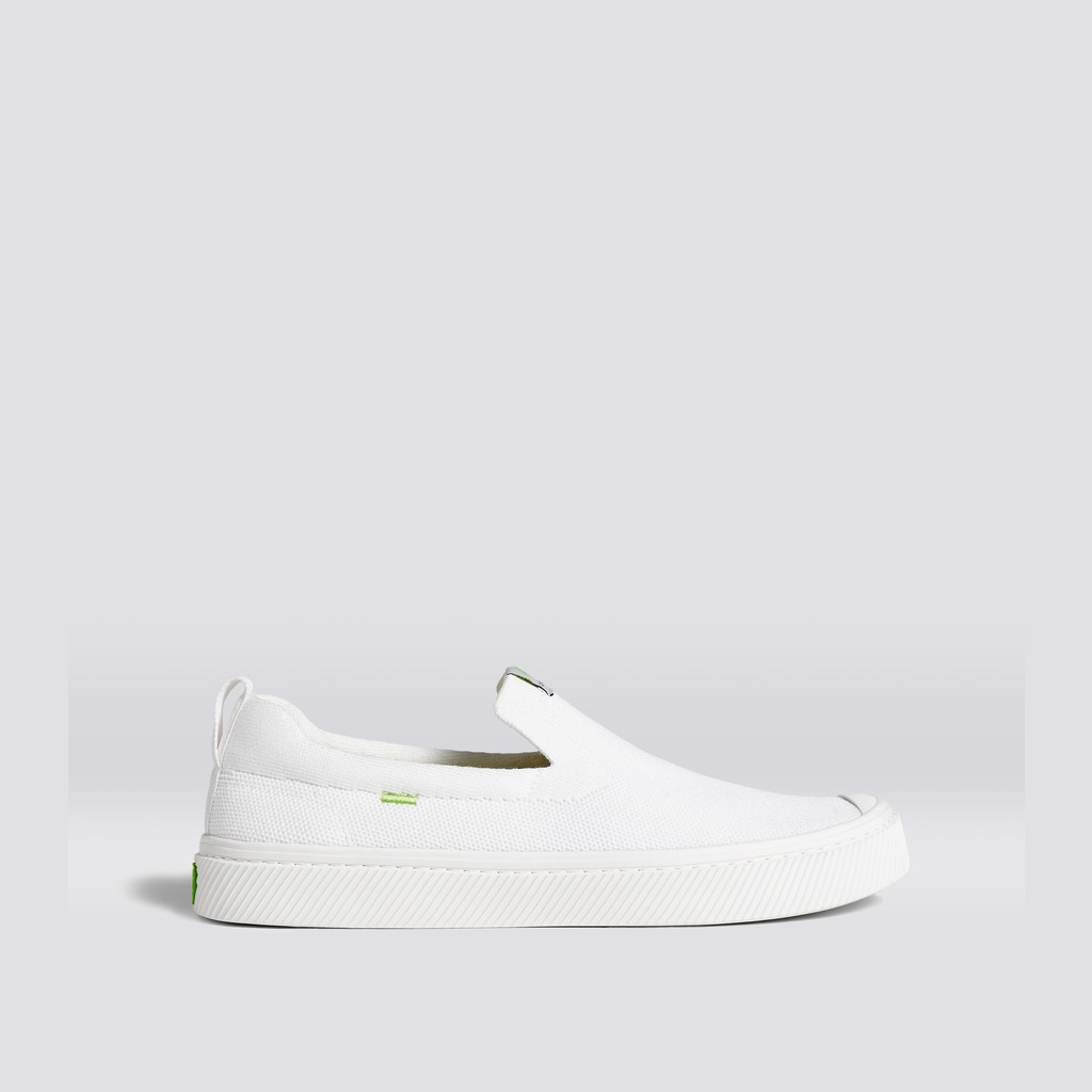 IBI Slip-On Cariuma Low Top Bamboo Weave Knit Vegan Mujer Blancas | UD3217549