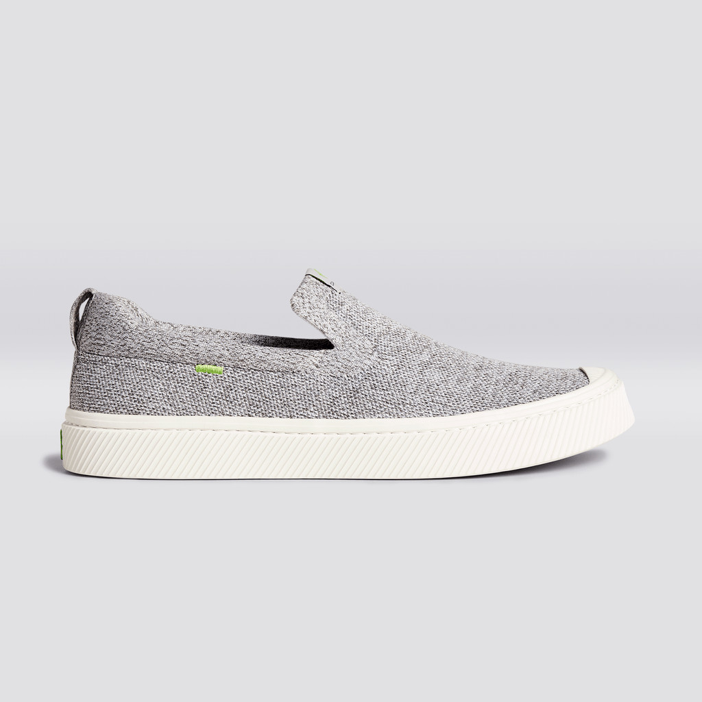 IBI Slip-On Cariuma Low Top Bamboo Weave Knit Vegan Hombre Gris Claro | SG3571820