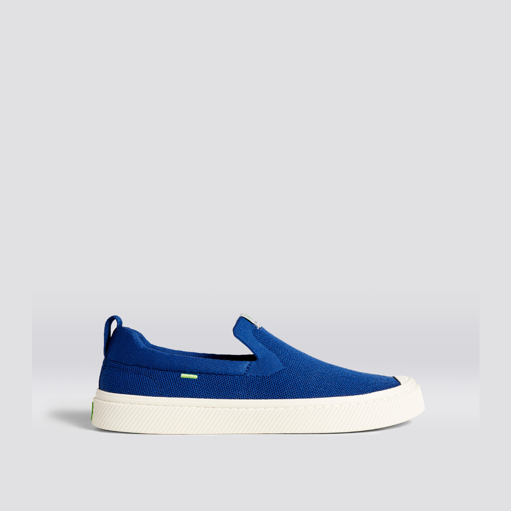 IBI Slip-On Cariuma Low Top Bamboo Weave Knit Vegan Hombre Azules | SX4392508