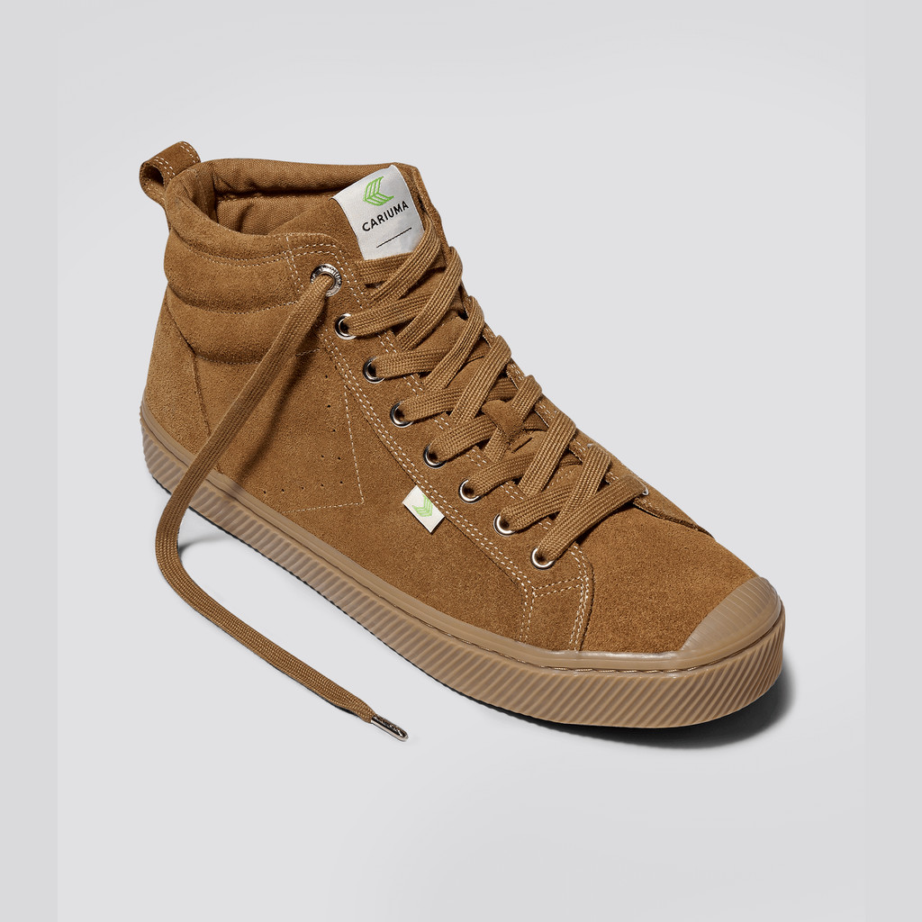 OCA HIGH Cariuma High Top Suede Mujer Camel | YG7194608