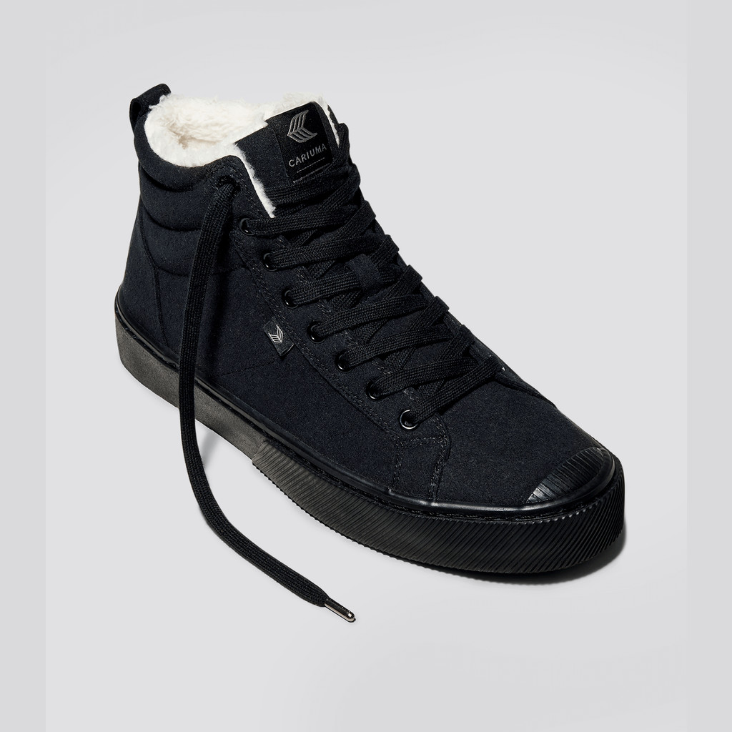 OCA HIGH Cariuma High Top Suede Vegan Hombre Negras | LV8063517