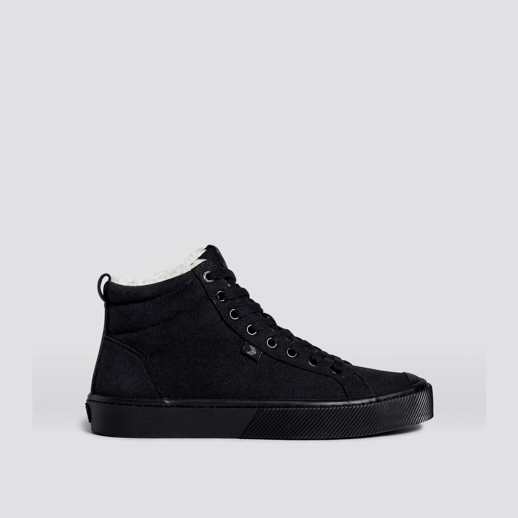 OCA HIGH Cariuma High Top Suede Vegan Hombre Negras | LV8063517