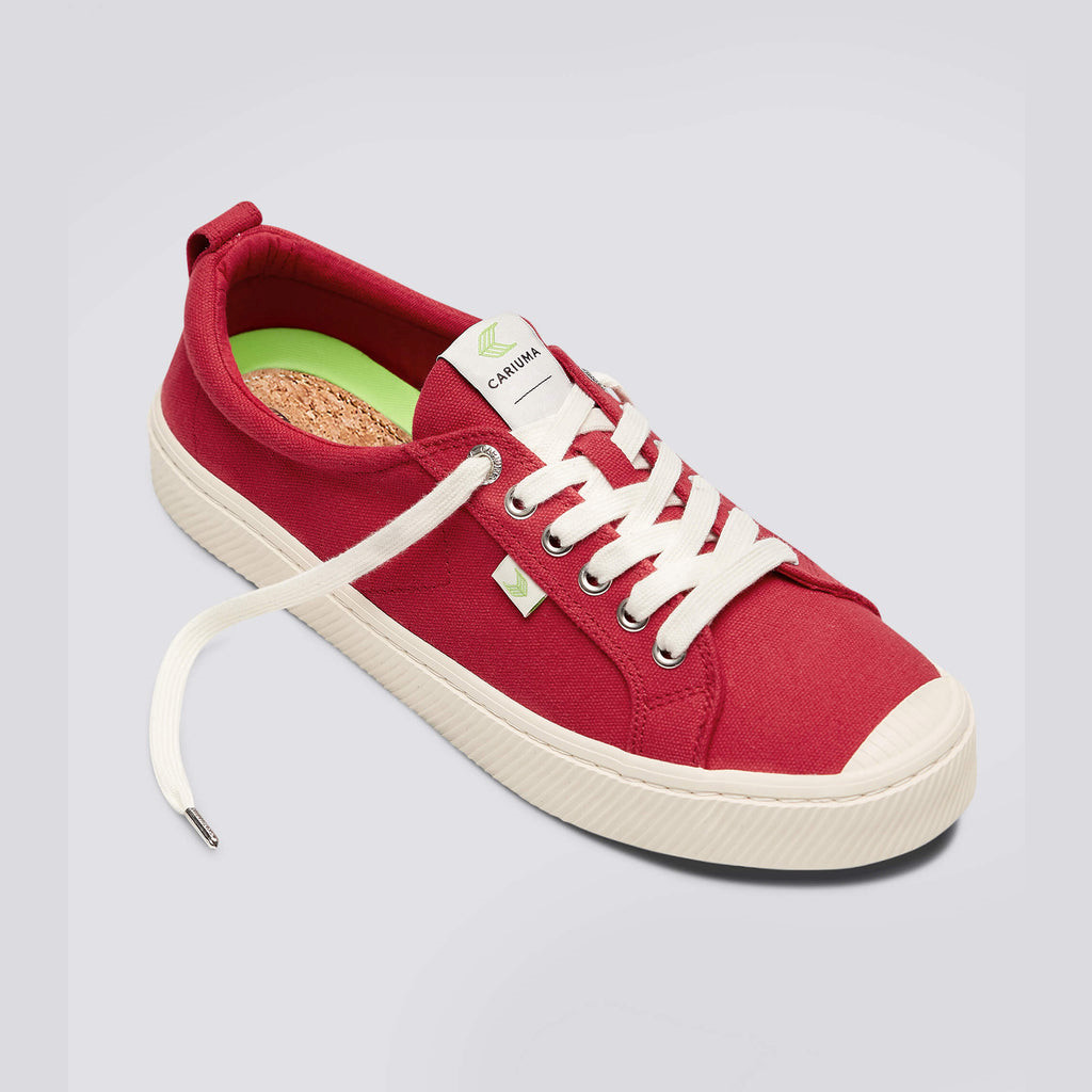 OCA LOW Cariuma Low Top Lona Vegan Hombre Rojas | WT7215693