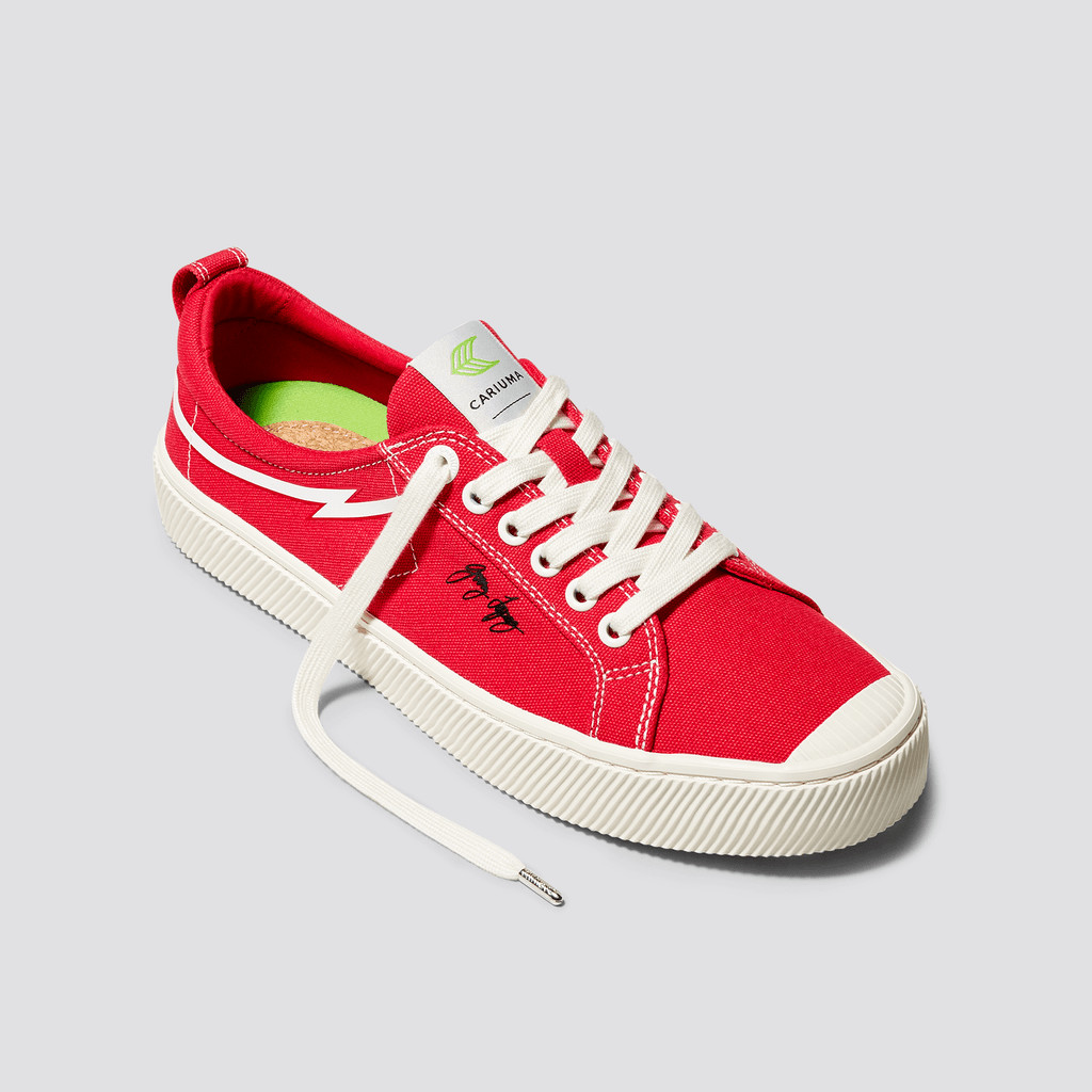 OCA LOW Cariuma Low Top Lona Vegan Mujer Rojas | JX1427698