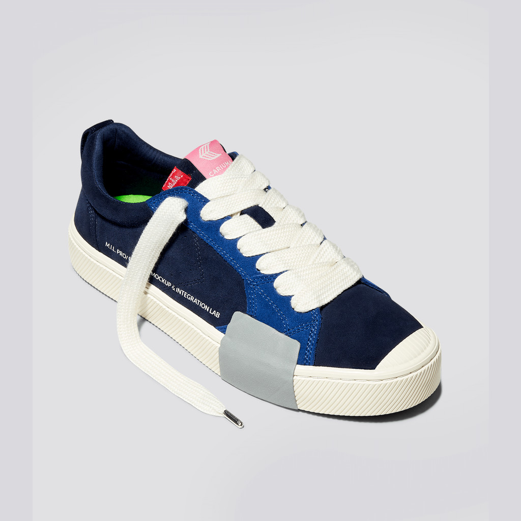 OCA LOW Cariuma Low Top Suede Hombre Azul Marino | PY5069281