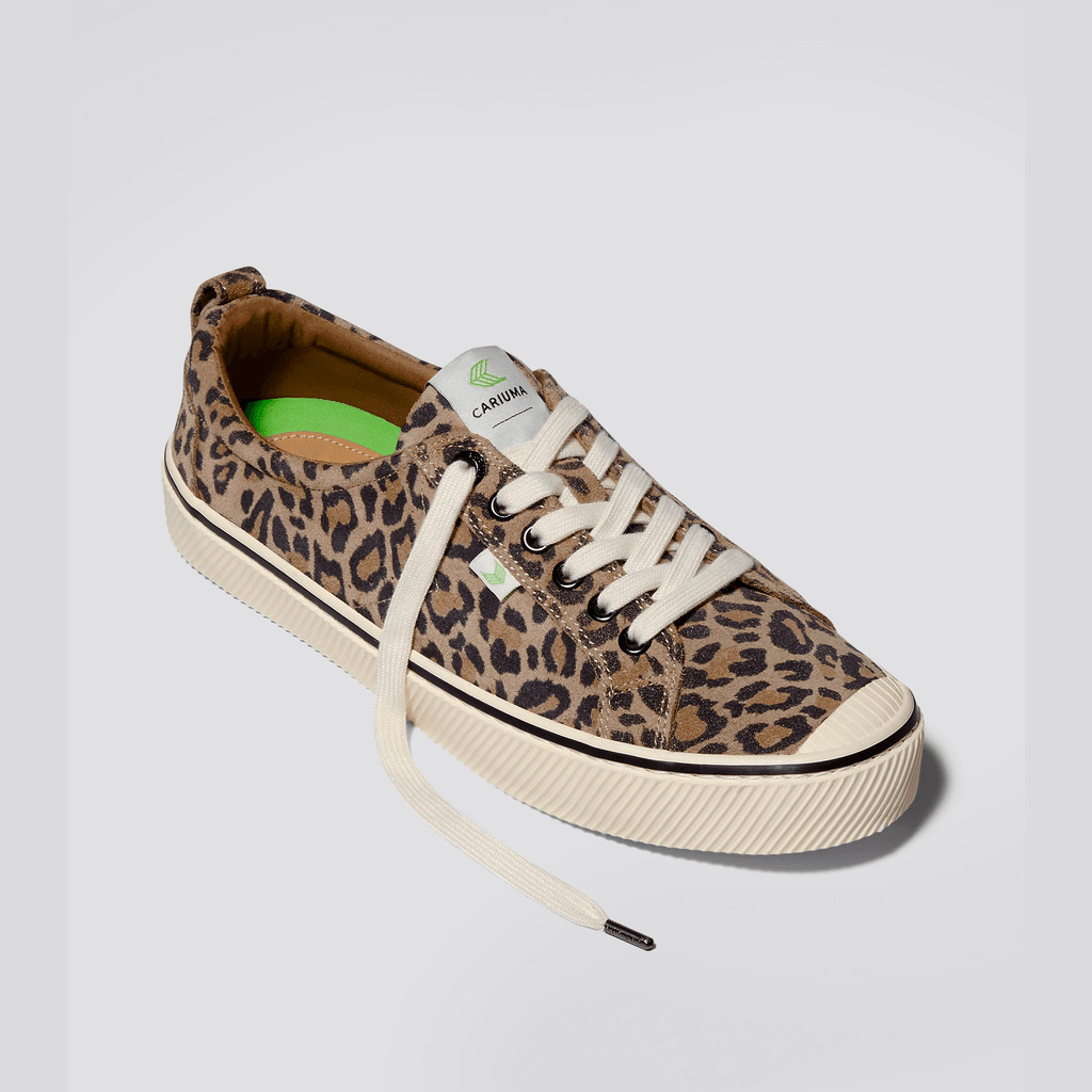 OCA LOW Cariuma Low Top Suede Hombre Leopardo | ZF1508496