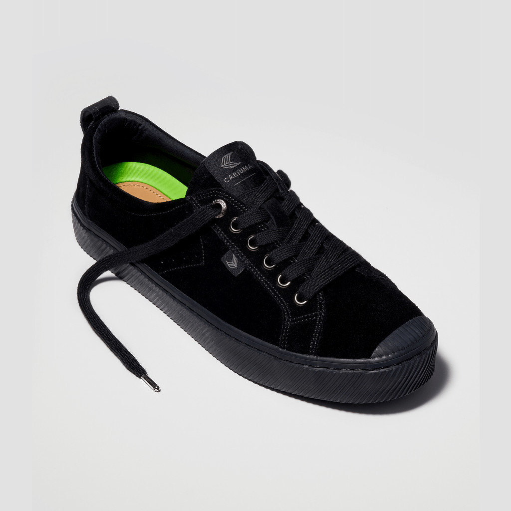 OCA LOW Cariuma Low Top Suede Hombre Negras | DL8159243