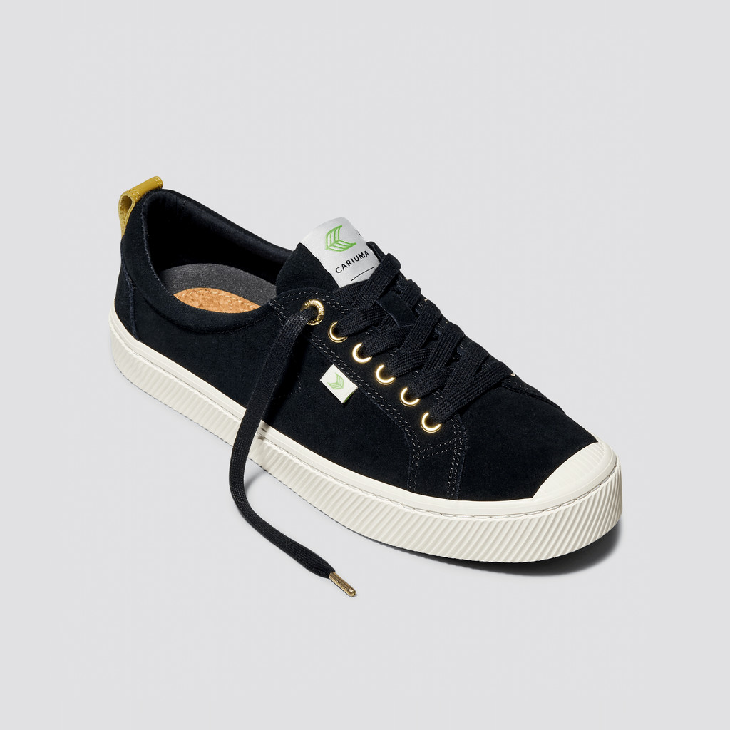 OCA LOW Cariuma Low Top Suede Mujer Negras | BL9731058