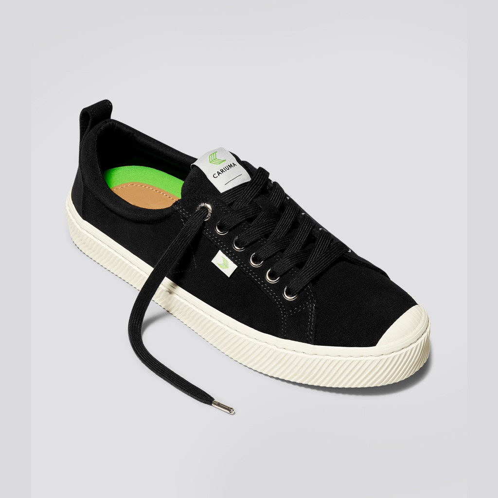 OCA LOW Cariuma Low Top Suede Mujer Negras | JG6859423