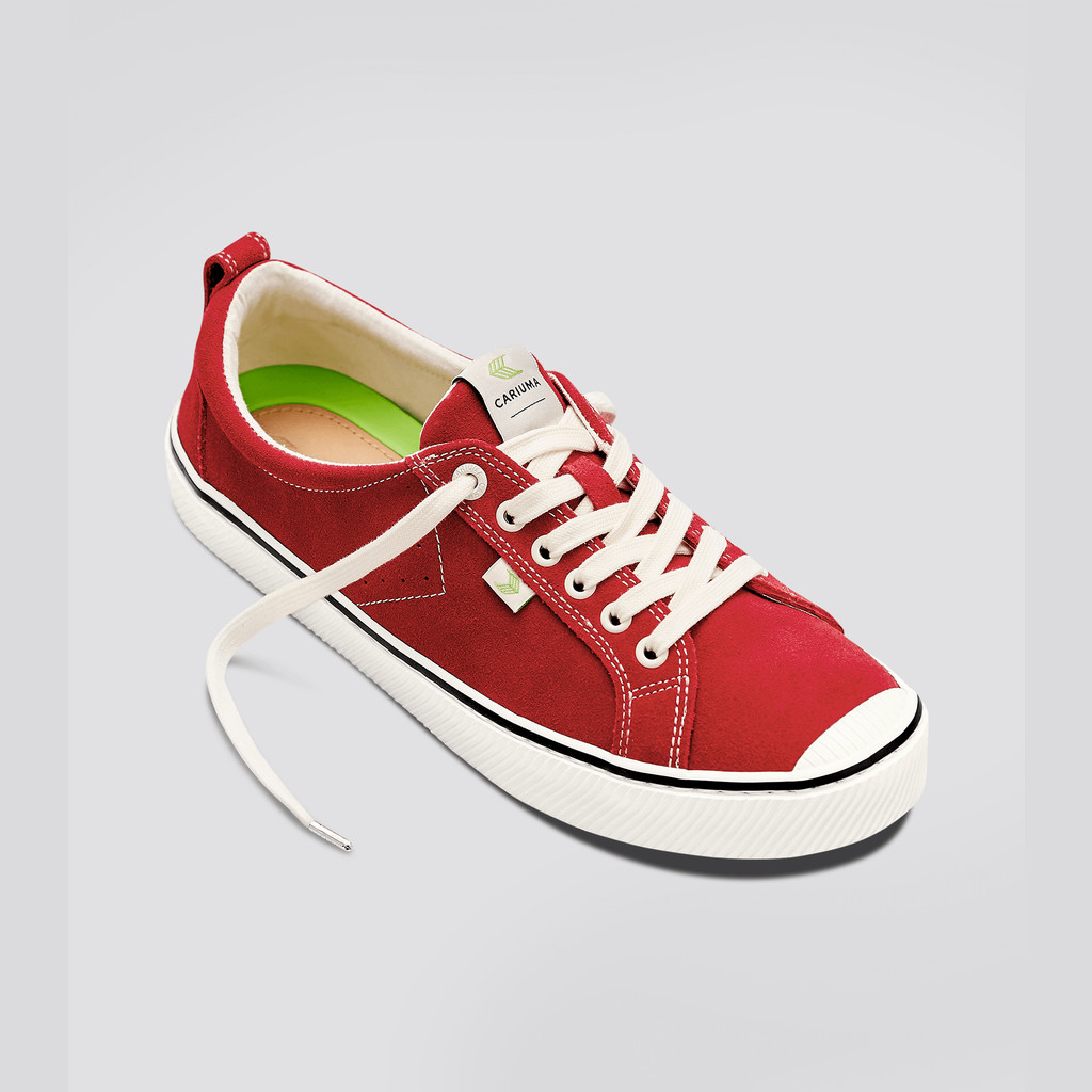 OCA LOW Cariuma Low Top Suede Mujer Rojas | BY0439125